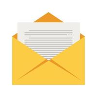 Mail icon. Concept of incoming email message. Symbol or SMS notification on electronic devices. Vector illustration. Flat