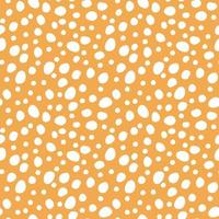 Abstract seamless pattern of bubbles. Vector illustration on yellow with white circles or dots