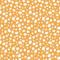 Abstract seamless pattern of bubbles. Vector illustration on yellow with white circles or dots