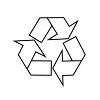 Recycle symbol. Triangular recycling icon. vector
