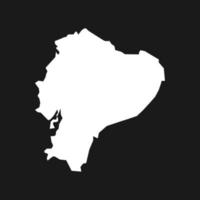 Ecuador map on black background vector
