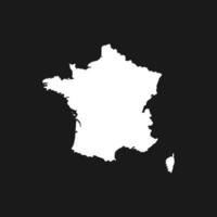 Map of France on Black Background vector