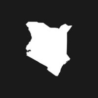 Map of Kenya on Black Background vector