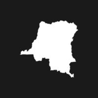 Map of Kinshasa on Black Background vector