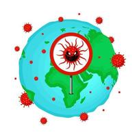 New coronavirus variant of COVID-19 strain omicron. World alert attack concept. Mutated corona virus outbreak and respiratory infection disease epidemic. Vector eps banner