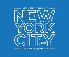 diseño de camiseta de vector de tipografía de la ciudad de nueva york