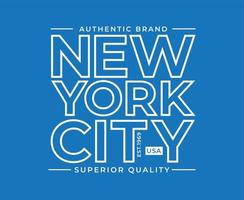 New York City Typography Vector T-shirt Design