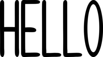 Hello lettering phrase vector