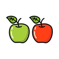 vector apple on white background