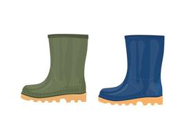 illustration of abstract rubber boots vector