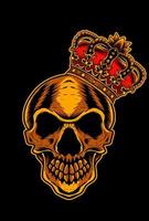 illustration vector king skull