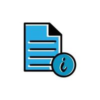 checklist and information flat icon. Design template vector