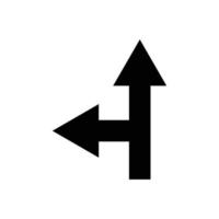 T-junction arrow icon. Design template vector