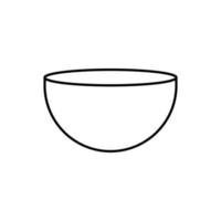 Bowl line icon. Design template vector