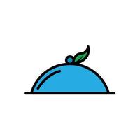 Vegetarian restaurant flat icon. Design template vector