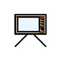 Classic television flat icon. elderly icon. Design template vector