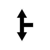 T-junction arrow icon. Design template vector