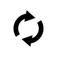 Circular arrow circle arrow icon rotation restart. Design template vector