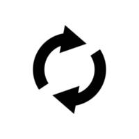 Circular arrow circle arrow icon rotation restart. Design template vector