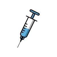 Syringe flat icon. Design template vector