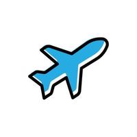 Tour y viajes, icono plano de avión. vector de plantilla de diseño