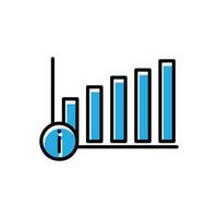 icono plano de información empresarial. vector de plantilla de diseño