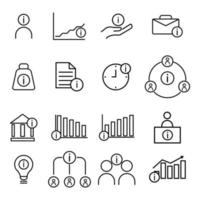 Business information set line icon. Design template vector