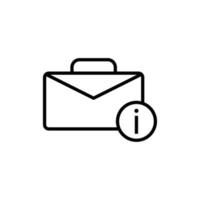 Bag business information line icon. Design template vector