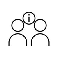 Person information line icon. Design template vector