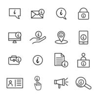 Information set line icon. Design template vector