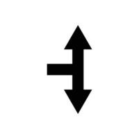 T-junction arrow icon. Design template vector