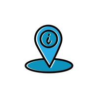 Location information flat icon. Design template vector