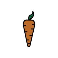 icono plano de zanahoria. vector de plantilla de diseño