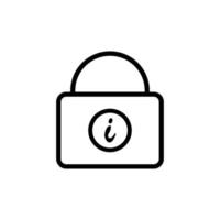 Key and information line icon. Design template vector