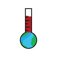Global warming flat icon. Good for protecting ozone. design template vector
