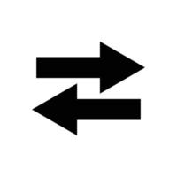 Two-way arrows icon. Design template vector