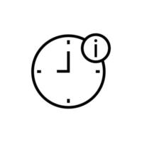 Time information line icon. Design template vector