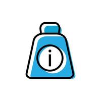 Bag business information flat icon. Design template vector