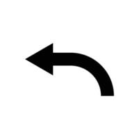 Arrow, back, left arrow icon. Design template vector