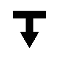 T-junction arrow icon. Design template vector