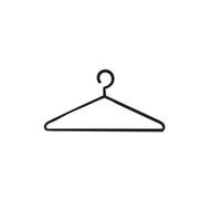 hand drawn doodle Clothes hanger. Hanger icon vector isolated on white background