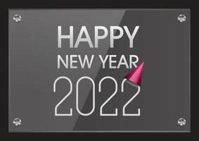 Happy New year 2022, Design text for graduation, congratulation event, t-shirt, party, high school or college graduate. Vector isolated on white background.