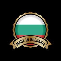 Gold Badge Stamp Label Button Made in bulgaria vector