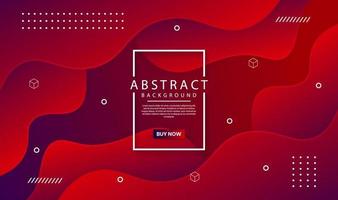 Abstract 3D red geometric background overlap layer on dark space with dynamic waves effect decoration. Modern template element liquid style concept for flyer, banner, cover, brochure, or landing page vector