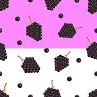 grapes repeat pattern, Fruity repeat pattern vector illustration created with grape fruit  with two background options.