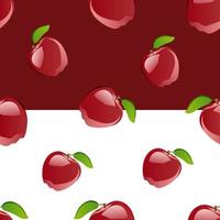 apple repeat pattern, Fruity repeat pattern vector illustration created with apple fruit  with two background options.