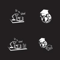 Go to school icon and symbol vector template