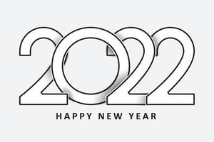 Diseño de fondo de ilustración de año nuevo 2022 vector