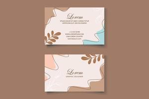 Beautiful floral business card template vector