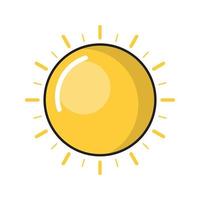 sun  Vector illustration on a transparent background. Premium quality symbols. Vector Line Flat color  icon for concept and graphic design.